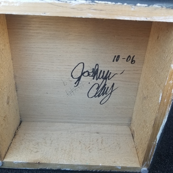 JOSHUA CLAY "When You're Gone", Acrylic on wood original painting 9" x 9" x 3.5" - Picture 6 of 9